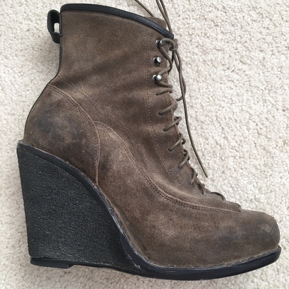 Rag & Bone Suede Cushioned Platform Booties 41 - Picture 3 of 8